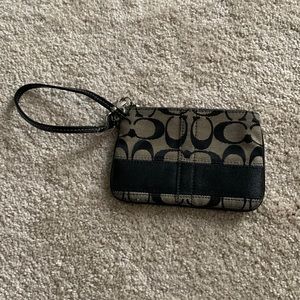 Black coach wristlet